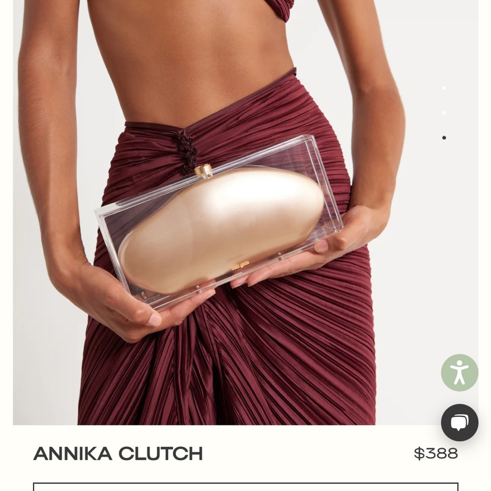 Cult Gaia Annika Gold Clutch